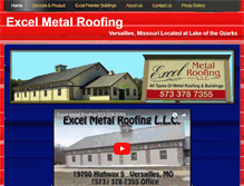 Tablet Screenshot of excelmetalroofing.com